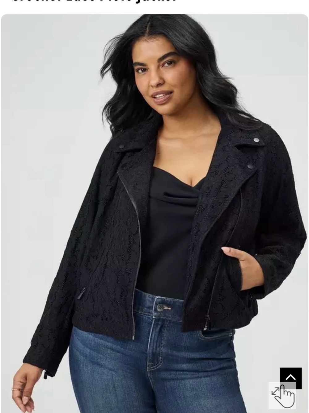 torrid Black Lace Moto Jacket